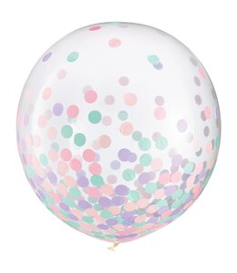 Amscan Inc. 24 Inch Latex Balloons w/ Confetti-Girl