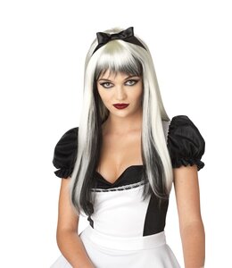 California Costumes Enchanted Tresses White With Black Wig