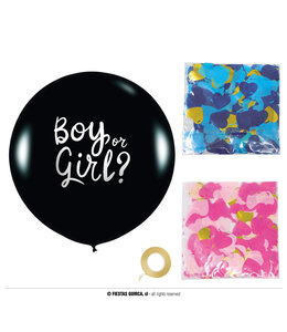 Fiestas Guirca Boy Or Girl Balloon With Confetti