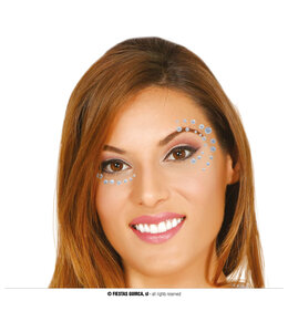 Fiestas Guirca Adhesive Facial Jewels-Silver Dots
