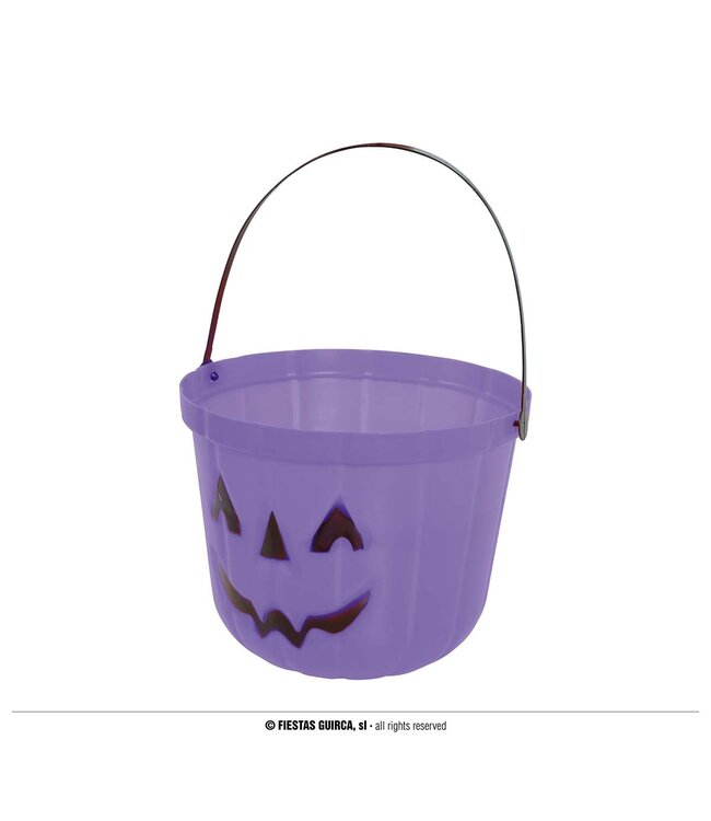 Fiestas Guirca Trick Or Treat Pumpkin Bucket 20 Cm-Lilac