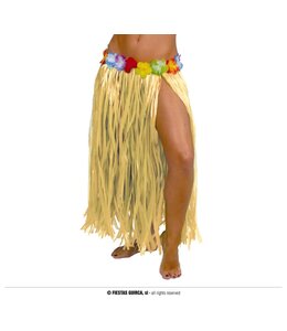 Fiestas Guirca Hawaiian/Hula Skirt Flower 75Cm-Natural