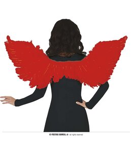 Fiestas Guirca Feathers Wings 106 cm-Red