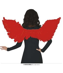 Fiestas Guirca RED FEATHERS WINGS 106 CMS