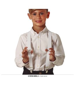 Fiestas Guirca Child Suspenders-White