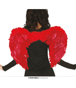 Fiestas Guirca RED FEATHER WINGS, 50X40 CM red