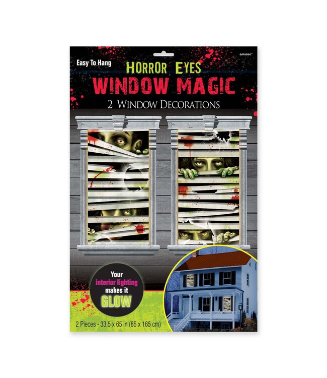 Amscan Inc. Horror Eyes Window Magic Decorations - Plastic