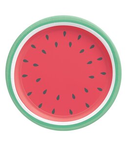 Amscan Inc. Tutti Frutti Round Plates, 10 1/2 Inch 8/pk