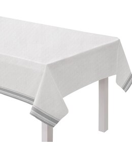 Amscan Inc. Airlaid Table Cover - Silver