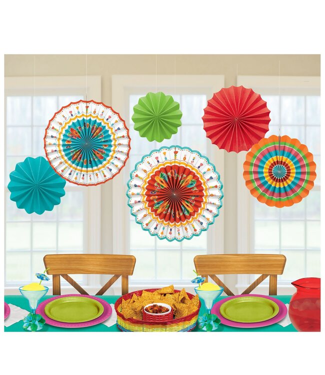 Amscan Inc. Fiesta Paper Fan Decorations
