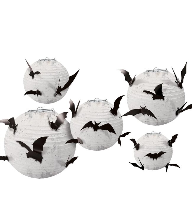 Amscan Inc. Paper Lanterns w/ Bat Add Ons 5/pk