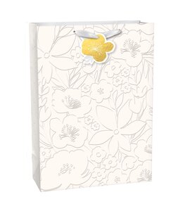 Amscan Inc. Extra Large Bag w/ hang tag (17H x 12 1/2W x 6D) Inches-Embossed Floral