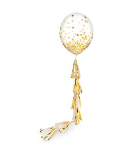 Amscan Inc. Confetti 24 Inch Balloon w/ Gold Tassel Balloon Tail