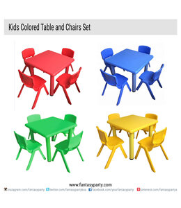 Kids Colored Tables Rental