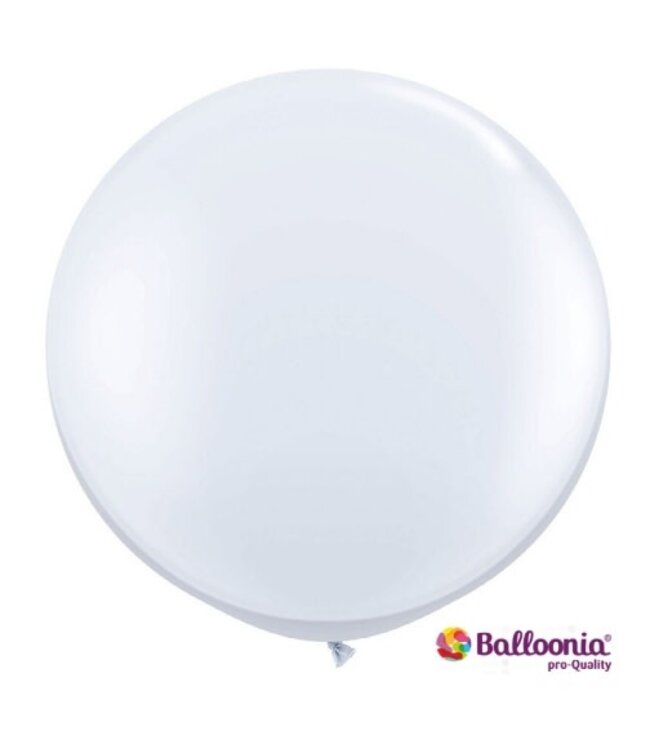 Balloonia 3 ft (36 Inch) Balloonia Round Latex Balloon 2/pk-White