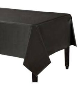 Amscan Inc. Plastic Rectangular Table Cover (54X108) Inches-Jet Black
