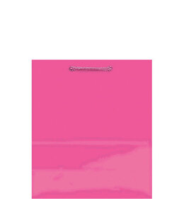 Amscan Inc. Jumbo Solid Glossy Bag (16 3/4H x 12 3/8W x 5 1/2D) Inch - Bright Pink
