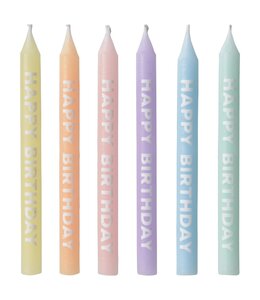 Amscan Inc. Pastel Happy Birthday Candles (3 1/4") 12/pk