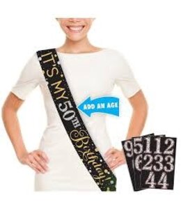 Amscan Inc. Sparkle Celebration - Sash Add Any Age 1.52 m