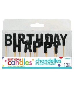 Amscan Inc. Candles - Happy Birthday Black Picks