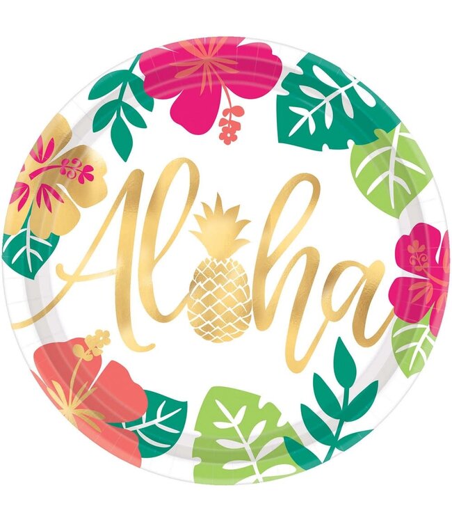 Amscan Inc. Aloha-10.5 Inch Plates 8/pk