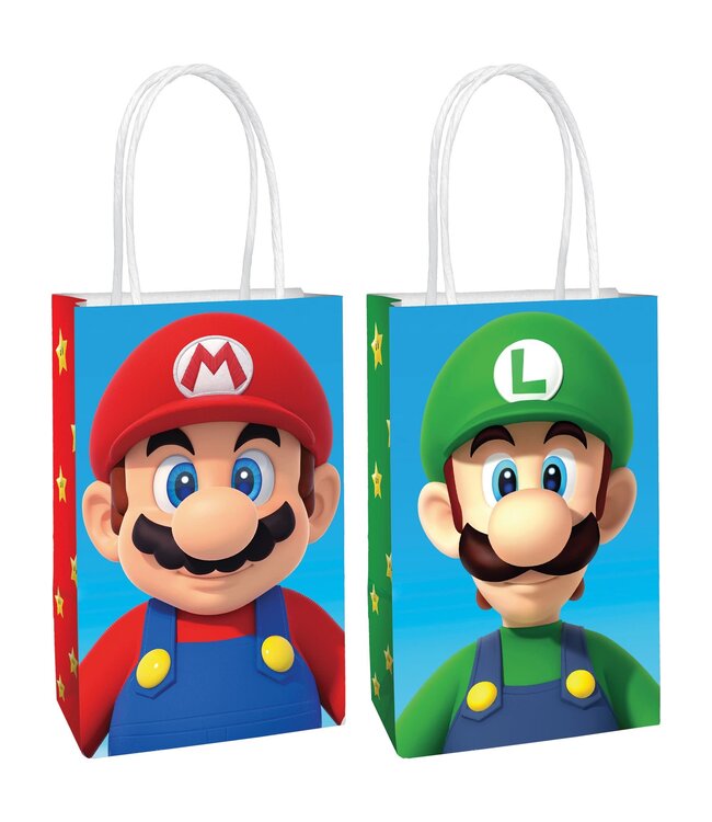 Amscan Inc. Super Mario Brothers Printed Paper Kraft Bag