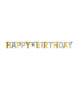 Amscan Inc. Birthday Accessories Silver & Gold Giant Letter Banner (10 4/5 ft x 12 1/2 In)