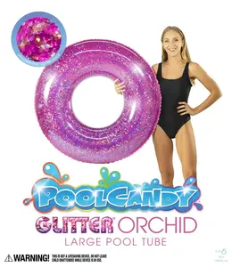 B&D Group Glitter Pool Tube Jumbo 42 Inch-Orchid
