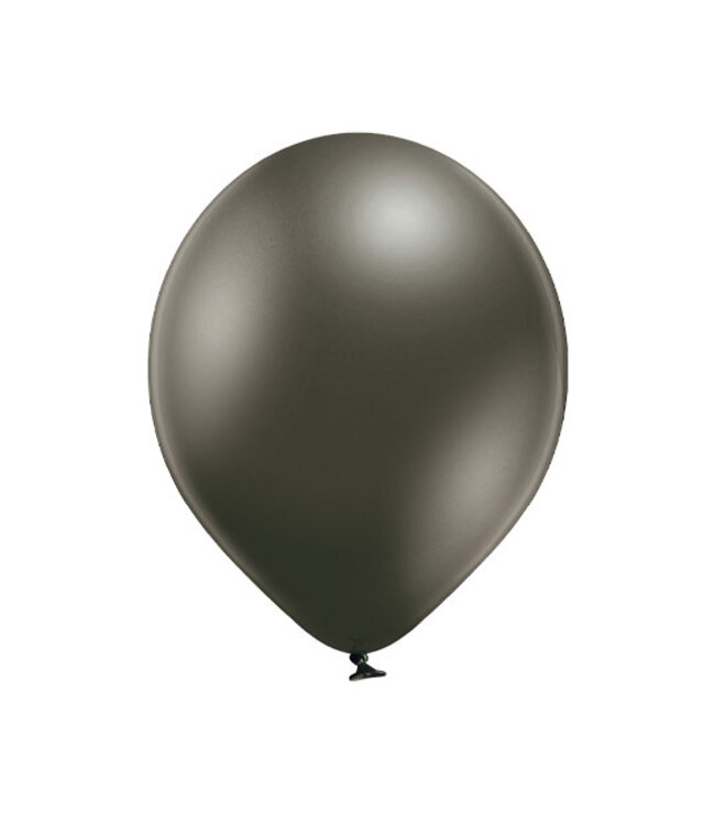 Belbal 5 Inch Latex Balloons 100Ct-Anthracite Glossy