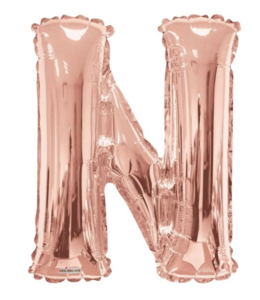 Conver USA 34 Inch Balloon Letter N Rose Gold