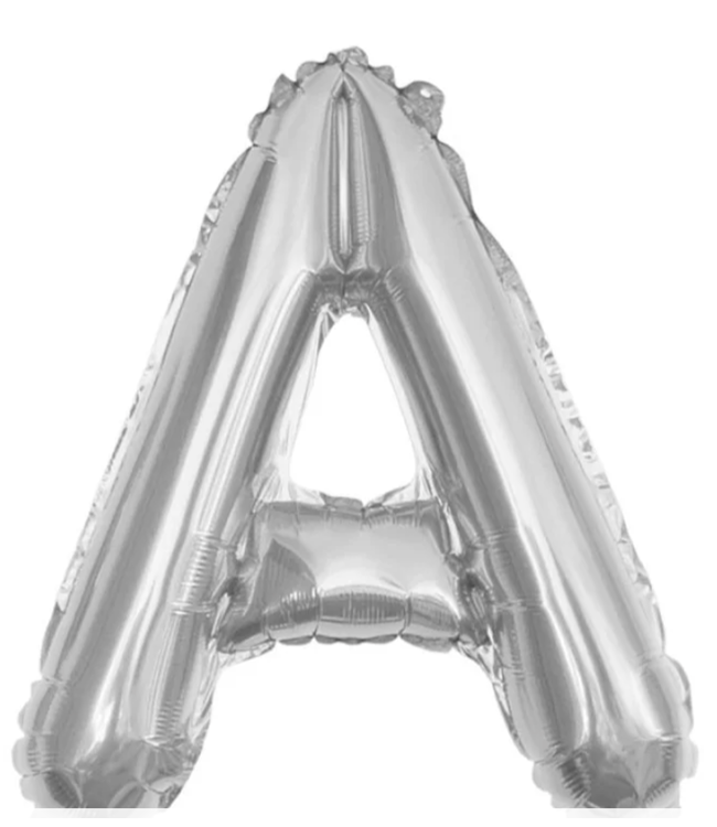 Partiesking 16 Inch Airfill Balloon Letter A Silver