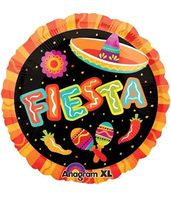 18 Inch Foil Round Balloon-Fiesta