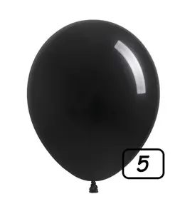 5 inch Latex Balloon Black Standard 100 count