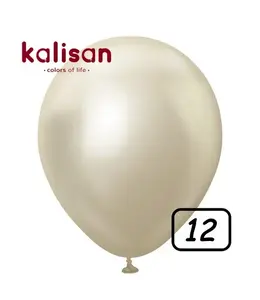 12 inch balloon chrome White Gold 50 pcs