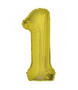 B.PARTY 34 Inch Balloon Number 1 Gold