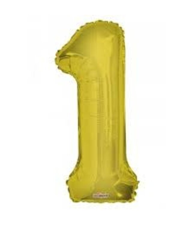 B.PARTY 34 Inch Balloon Number Gold-1