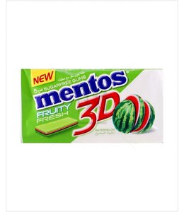 Mentos Mentos 3D Sugarfree Gum 8.5 gm-Watermelon