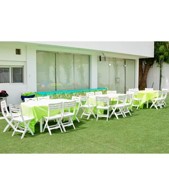 FP Party Supplies Table-Rectangular Plastic W/6 Chairs Rental