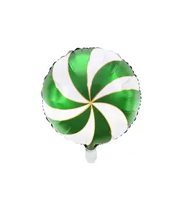 Party Deco 18 Inch Mylar Candy Swirl Balloon-Green