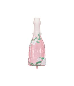 Party Deco Bride to be Bottle Shaped Foil Balloon - Pink