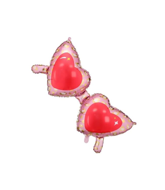 Party Deco Foil Balloon - Heart Glassess