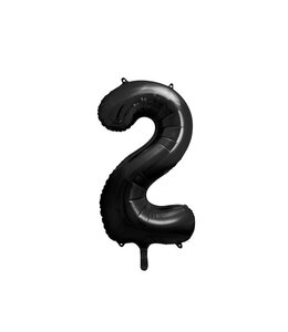 Party Deco 34 Inch Mylar Balloon Number 2 - Black