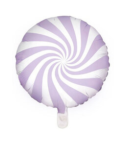 Party Deco 18 Inch Mylar Candy Swirl Balloon-Light Lilac