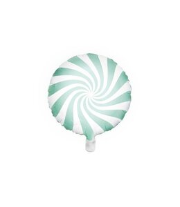 Party Deco 18 Inch Mylar Candy Swirl Balloon - Mint