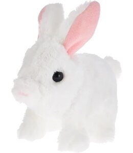 Pugs At Play Jumping Hopper 6.5 Inch-White Bunny