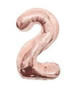 Conver 34 Inch Balloon Number 2 Rose Gold