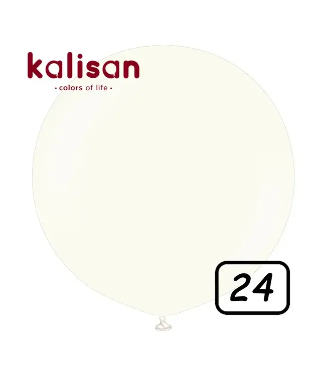 Kalisan 24 Inch Retro White Balloon 2ct
