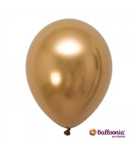 Balloonia 12 Inch Latex Chrome Balloons 50Pcs-Gold