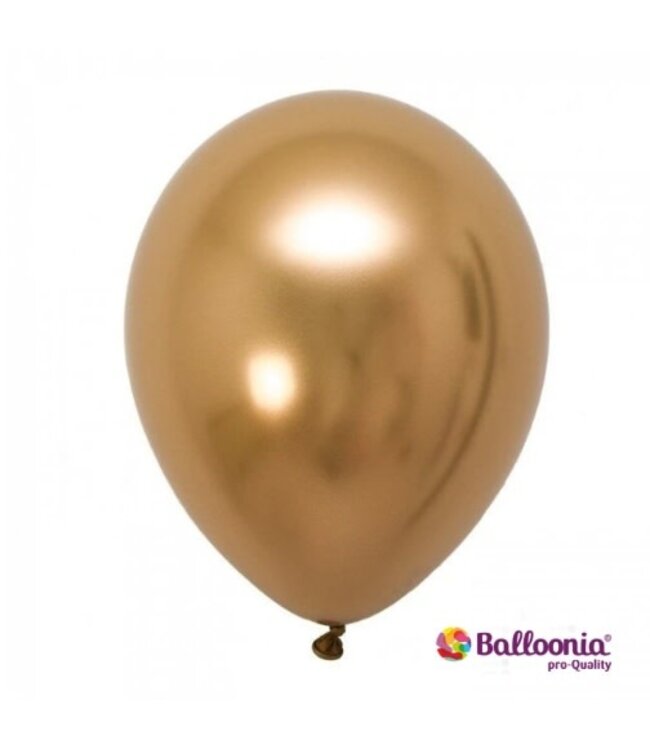 Balloonia 12 Inch Gold Chrome Balloon 50Pcs