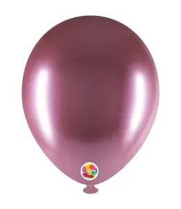 Balloonia 12 Inch Latex Chrome Balloon 50Pcs-Mauve